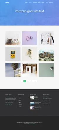 unapp mini website template desktop screenshot
