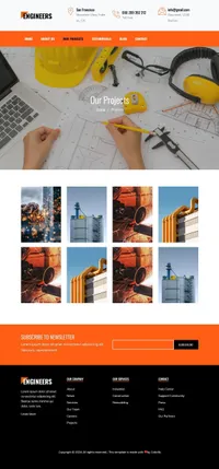 engineers mini website template desktop screenshot