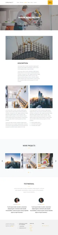 construct mini website template desktop screenshot